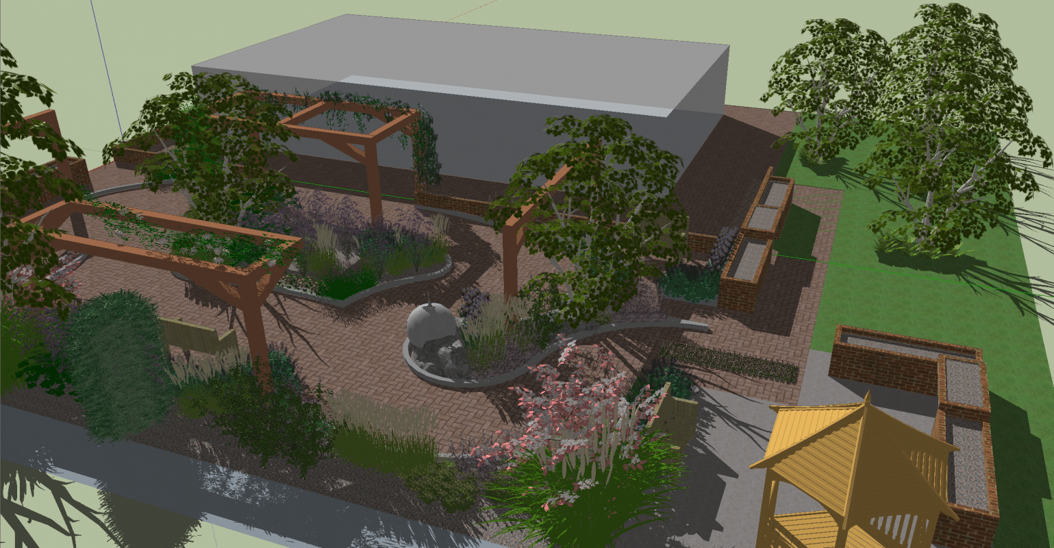 Sensory garden for Leonard Cheshire, Agate House, Bedfordshire, UK