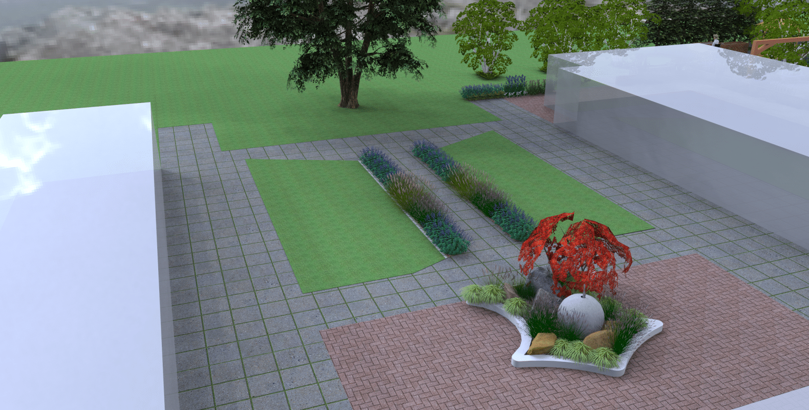 Sensory garden for Leonard Cheshire, Agate House, Bedfordshire, UK