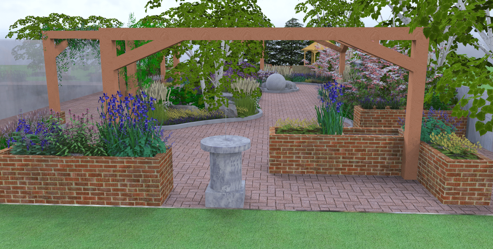 Sensory garden for Leonard Cheshire, Agate House, Bedfordshire, UK