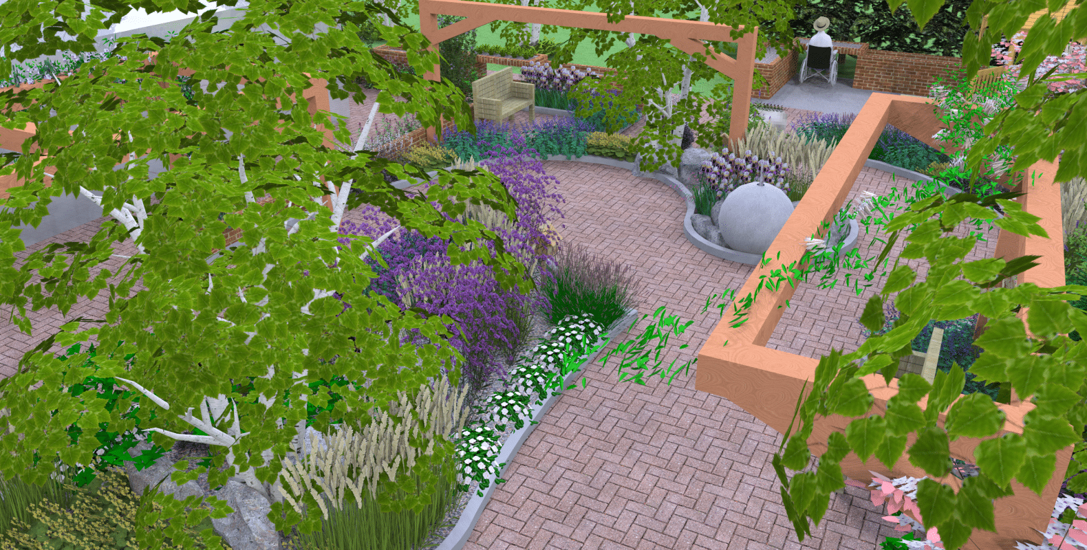 Sensory garden for Leonard Cheshire, Agate House, Bedfordshire, UK