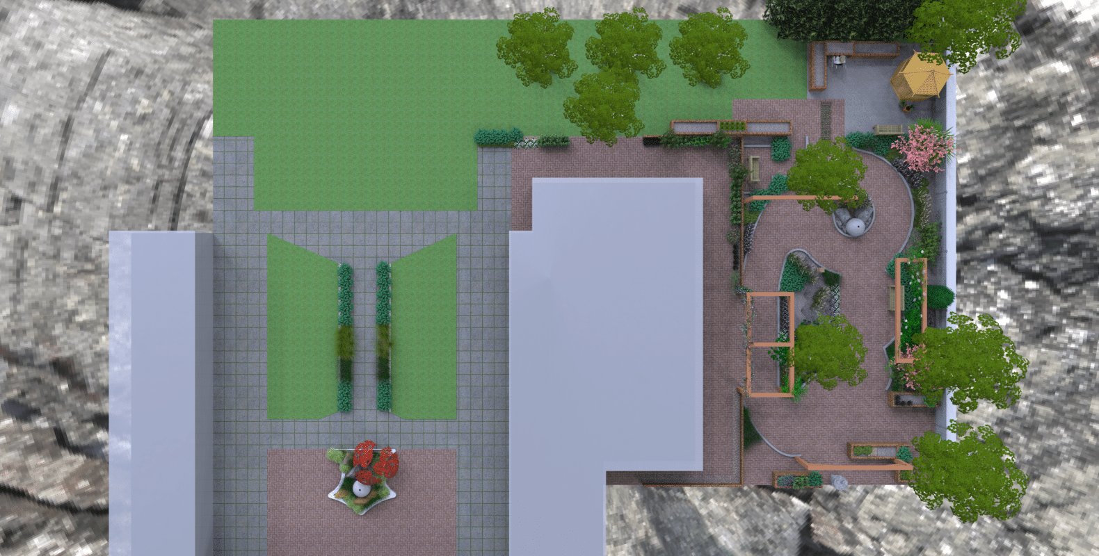 Sensory garden for Leonard Cheshire, Agate House, Bedfordshire, UK