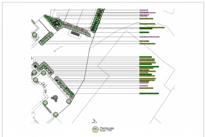 Mixed-use development, Communal Gardens, Folkestone, Planting Plan, Mark Lane Designs Ltd