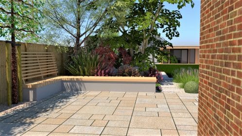 Revisited family garden with organic elements, Mark Lane Designs Ltd, Without a Hot Tub