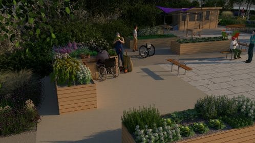 Charity Sense, Touchbase Pears, Flagship Accessible and Inclusive Garden, Selly Oak, Birmingham, UK