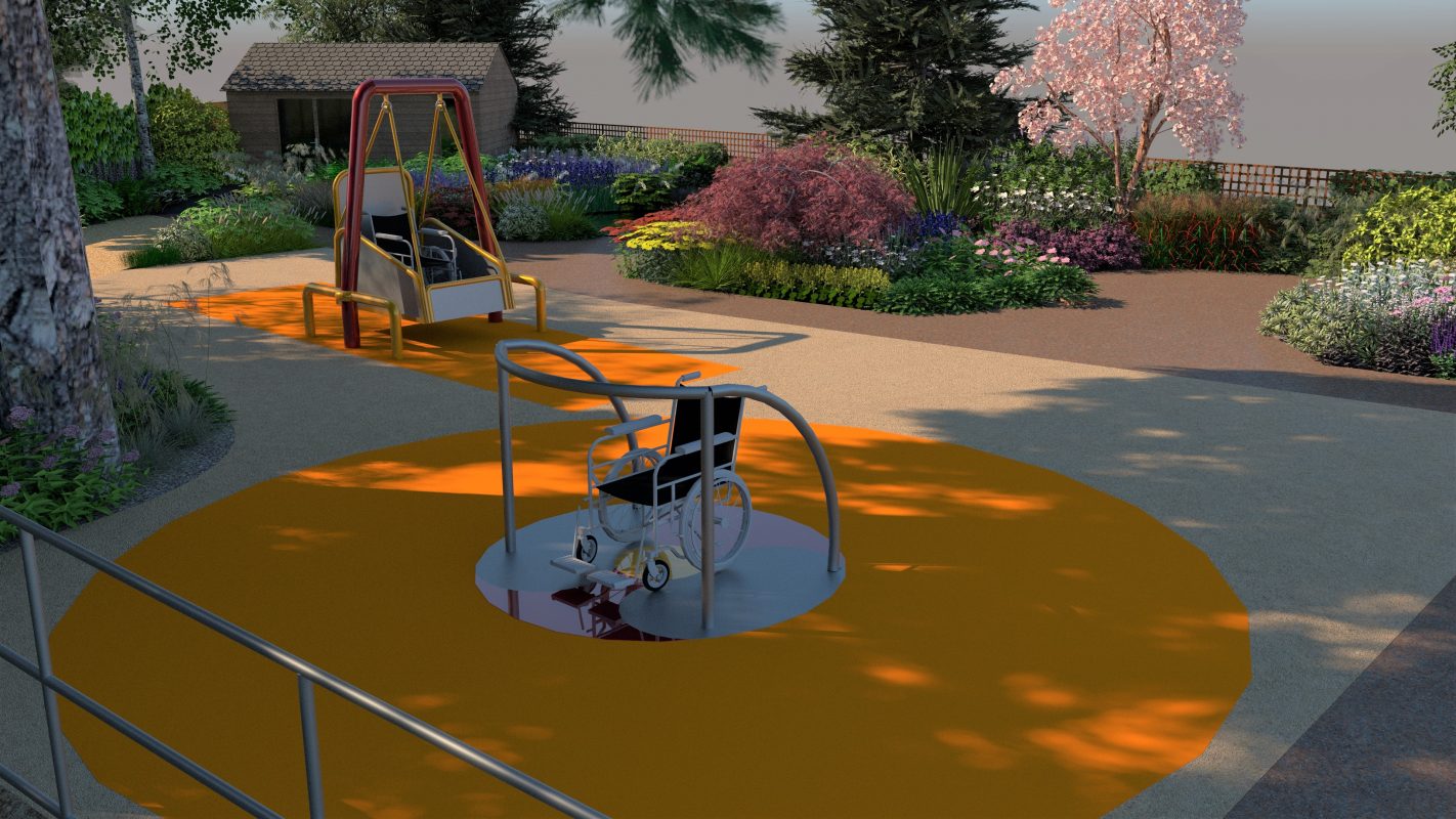 Sensory and play garden for adults with complex needs